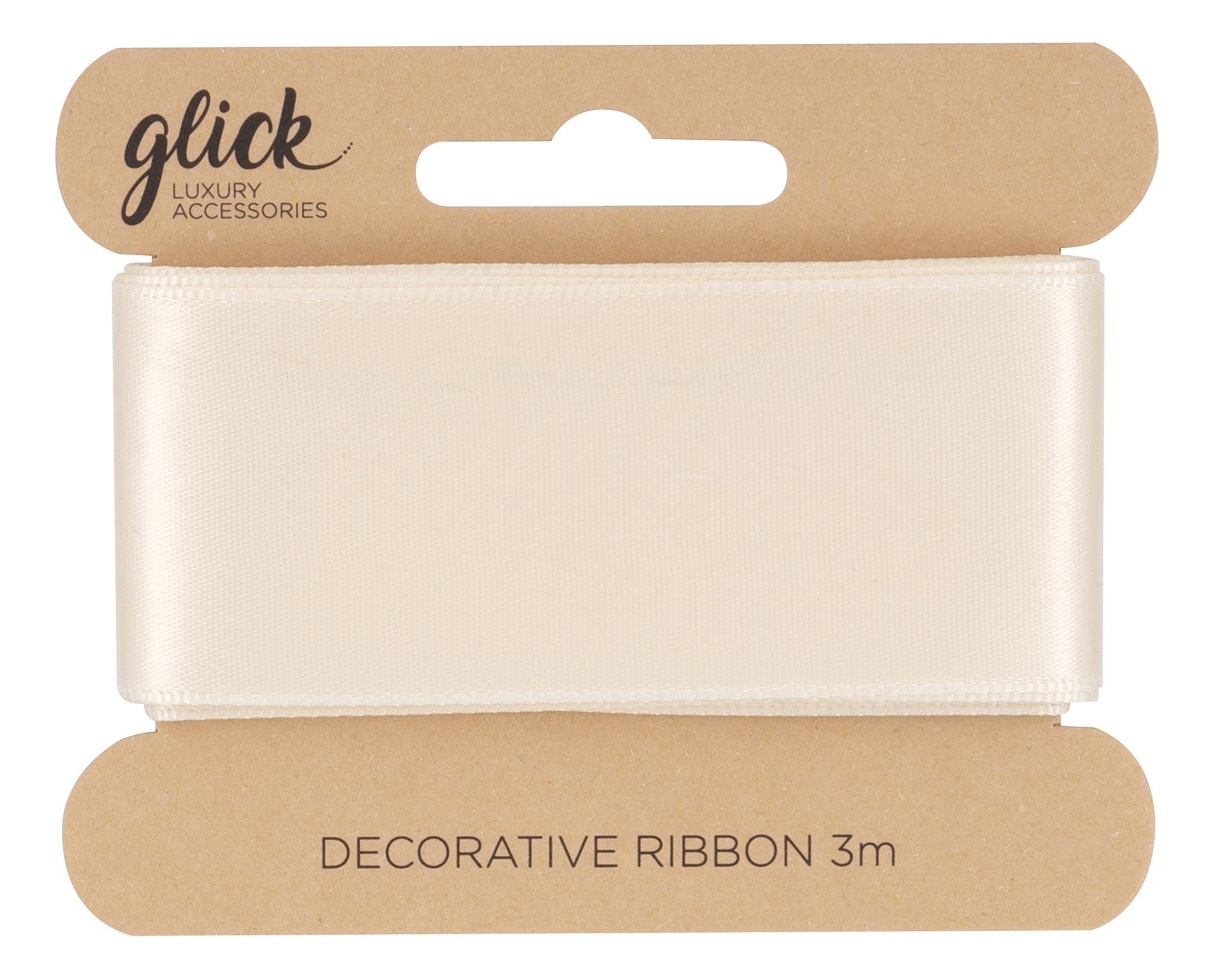 Wide Satin Ribbon Cream – Everyone's Designs
